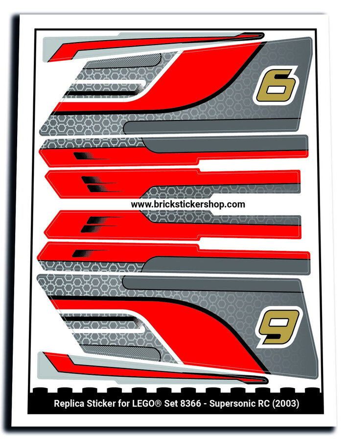 Replacement Sticker for Set 8366 - Supersonic RC