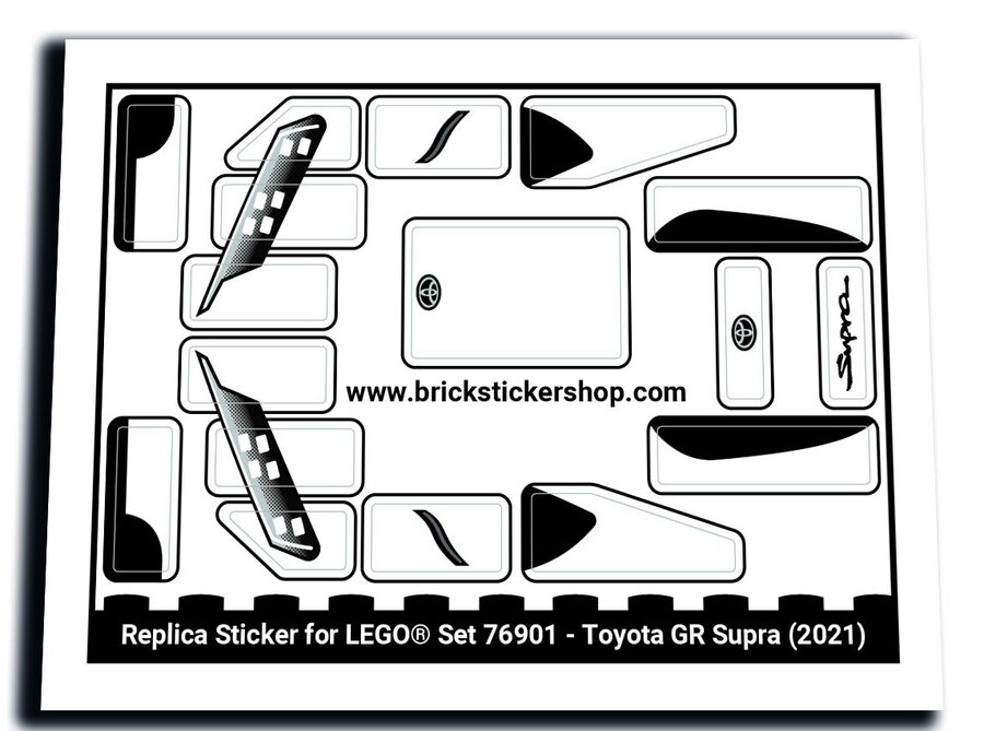 Replacement Sticker for Set 76901 - Toyota GR Supra