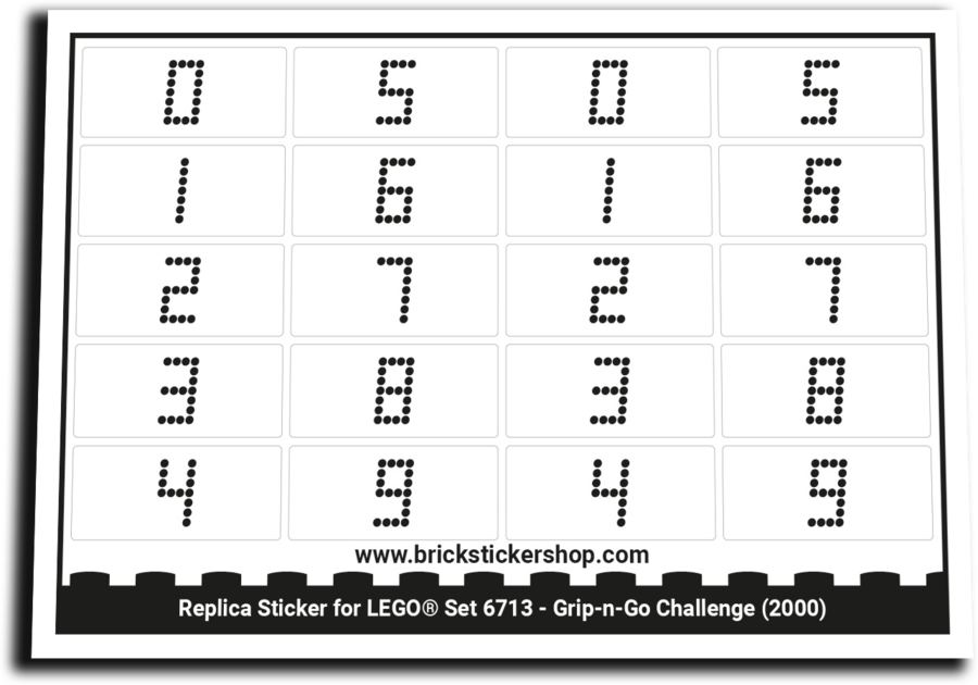 Replacement Sticker for Set 6713 -  Grip-n-Go Challenge