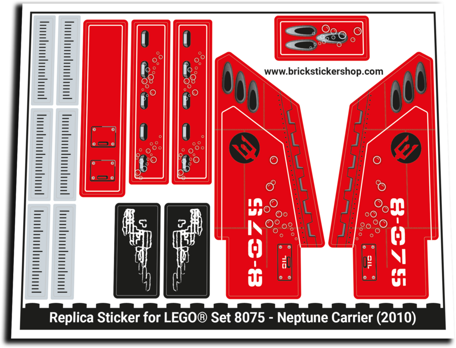 Replica Sticker voor Set 8075 - Neptune Carrier