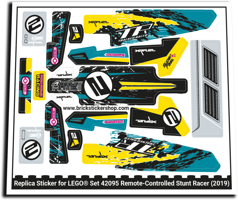 Replica Sticker voor Set 42095 - Remote-Controlled Stunt Racer