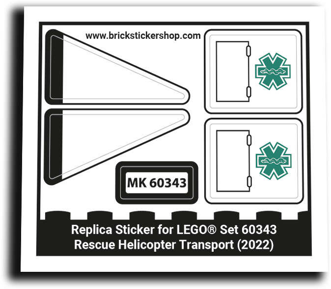 Replacement Sticker for Set 60343 - Rescue Helicopter Transport