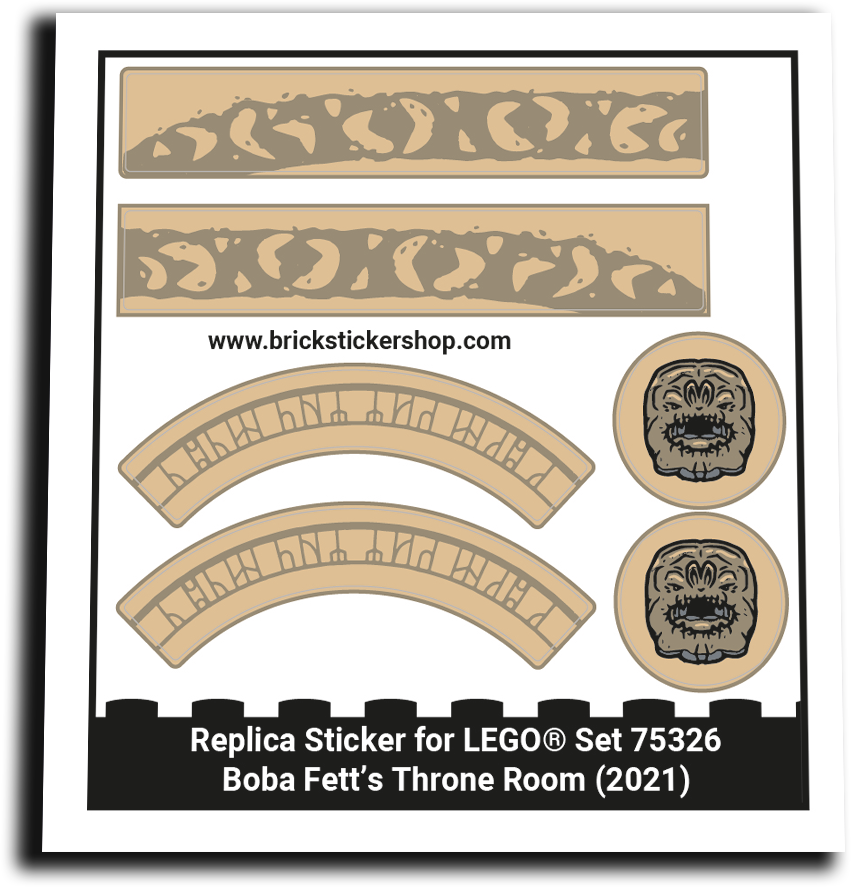 Replacement Sticker for Set 75326 - Boba Fett&#039;s Throne Room