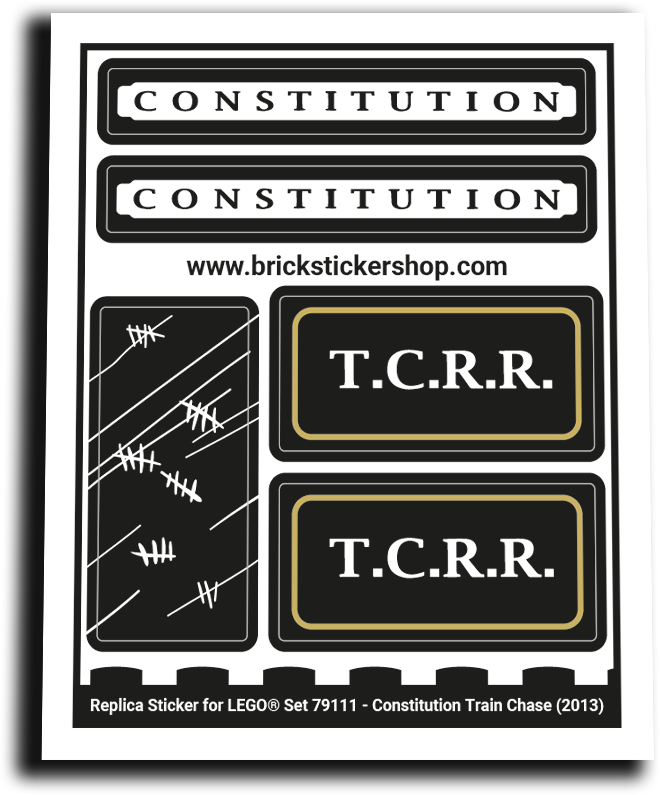 Replica Sticker voor Set 79111 - Constitution Train Chase