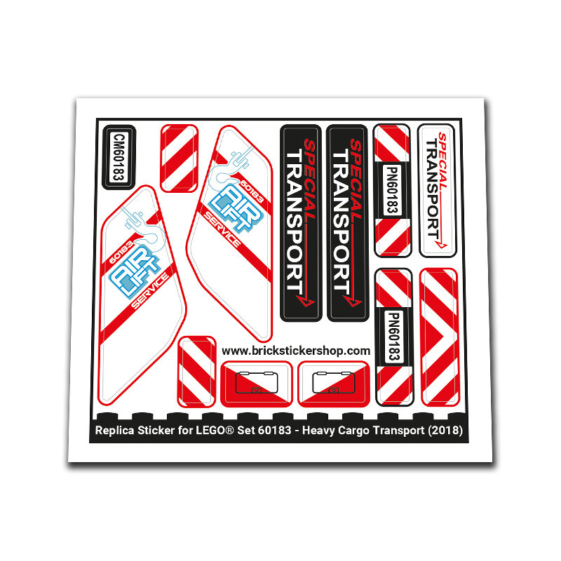 Replica Sticker voor Set 60183 - Heavy Cargo Transport