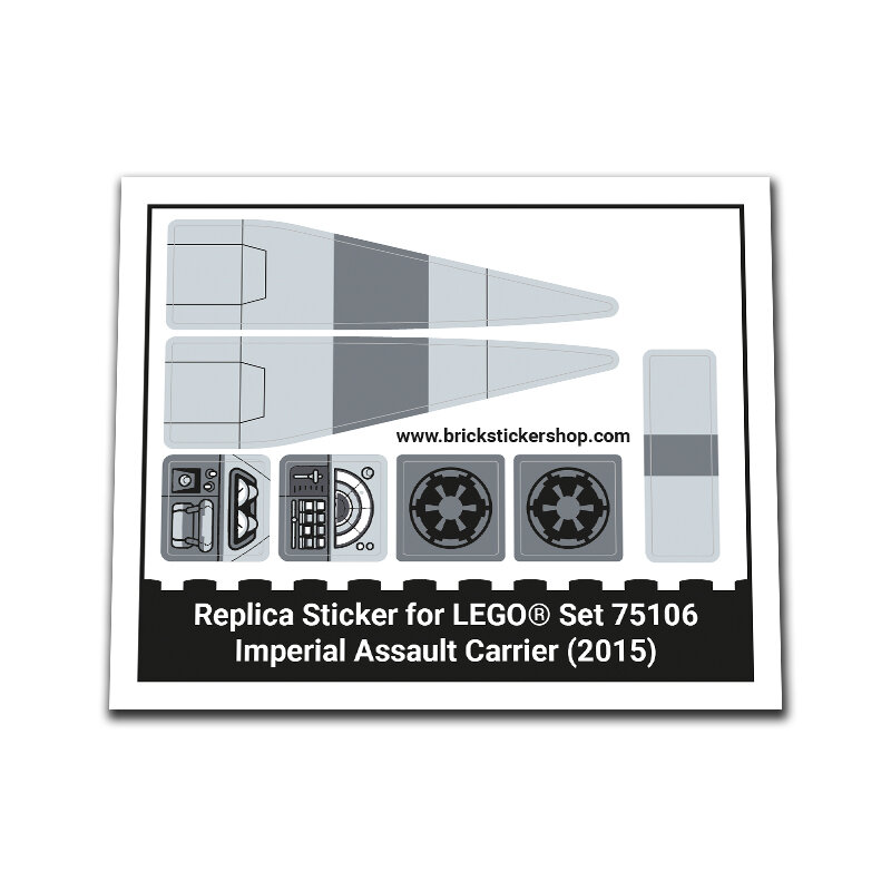 Replica Sticker voor Set 75106 - Imperial Assault Carrier