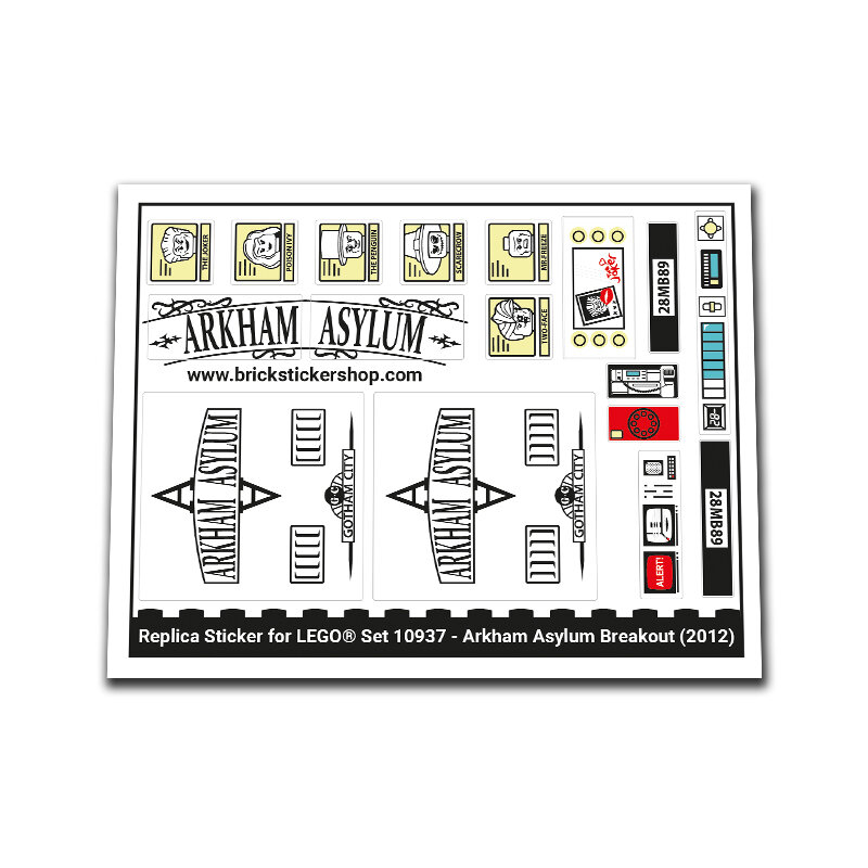 Replacement Sticker for Set 10937 - Arkham Asylum Breakout