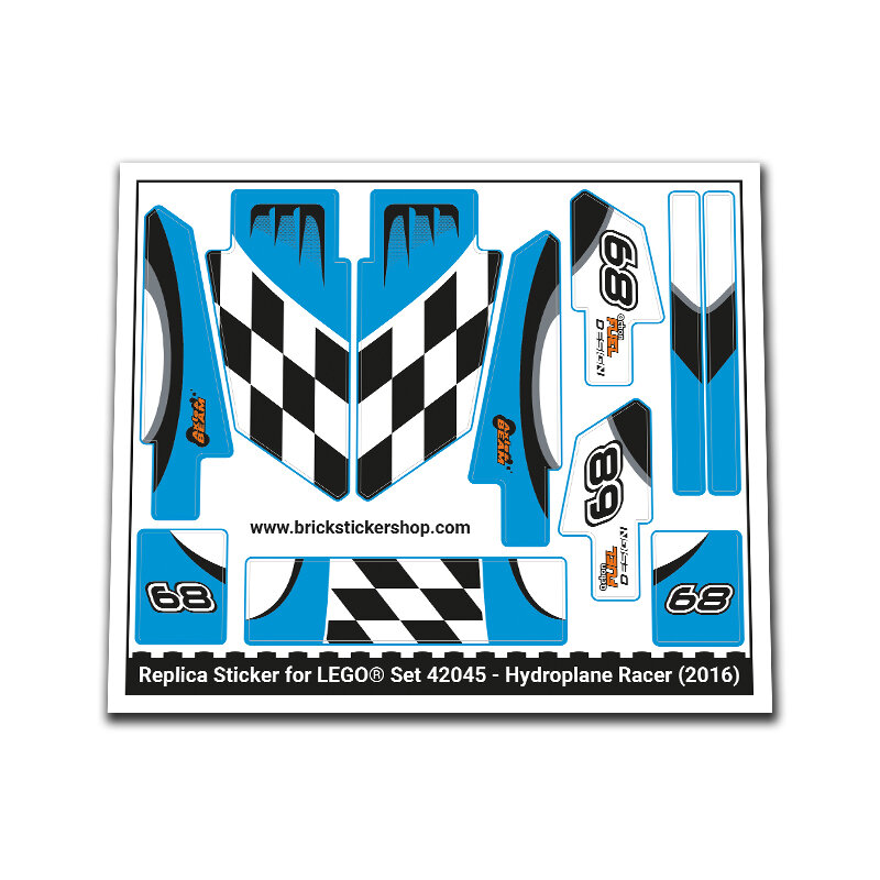 Replacement Sticker for Set 42045 - Hydroplane Racer