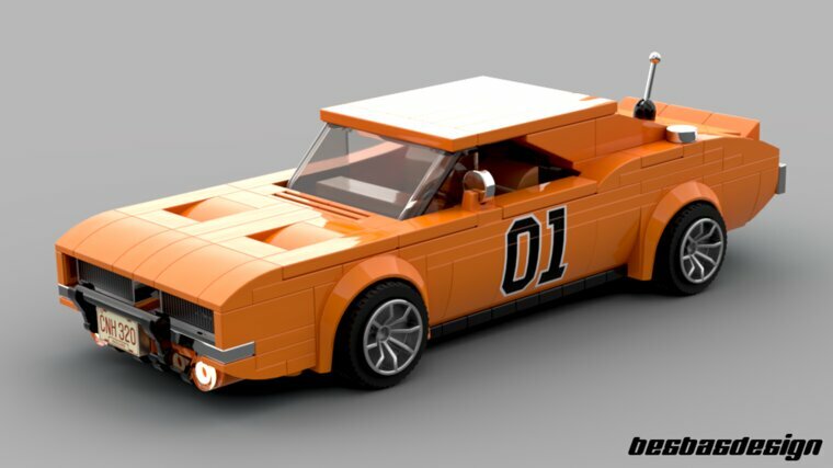 Custom Sticker - General Lee Dukes of Hazard by besbasdesign