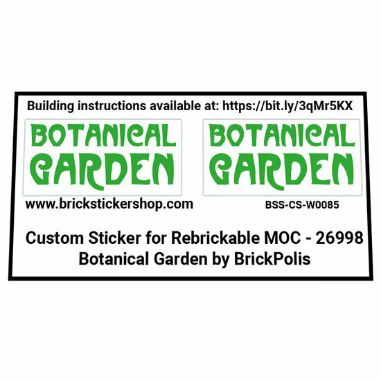 Custom Sticker - Botanical Garden door Berthil