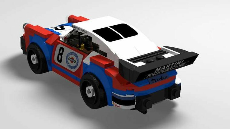 Custom Sticker - 1974 Porsche 911 Turbo 3.0 (Martini) by Brickstickershop