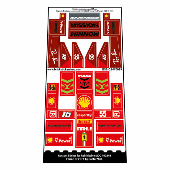 Custom Sticker - Ferrari SF21 F1 by Cooter78NL