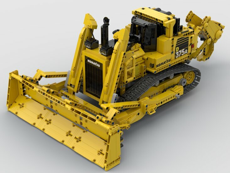 Custom Sticker - Komatsu D375A-6 Dozer Crawler by Cyborg-Samurai