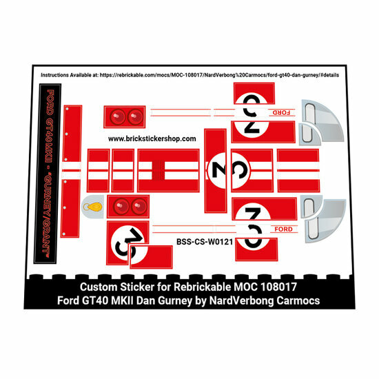 Custom Sticker - Ford GT40 &#039;Gurney&#039; MKII  by NV_Carmocs