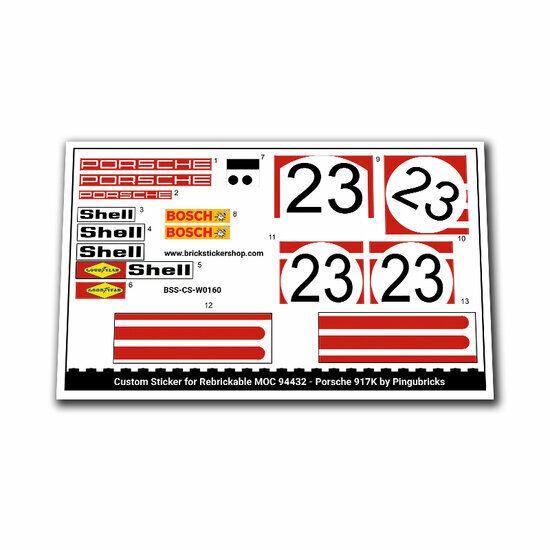 Custom Sticker - Porsche 917K by Pingubricks