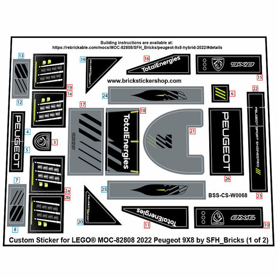 Custom Sticker - Peugeot 9X8 door SFH_Bricks