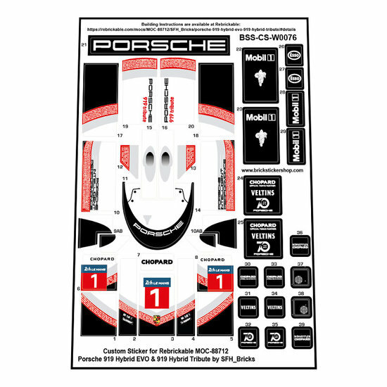 Custom Sticker - Porsche 919 Tribute by SFH_Bricks