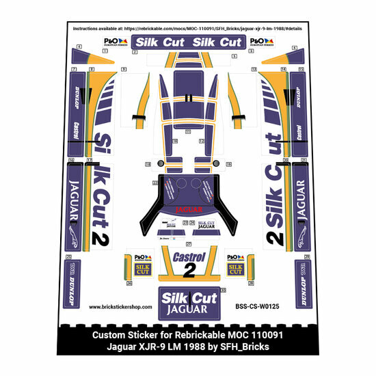 Custom Sticker - Jaguar XJR-9 LM 1988 by SFH_Bricks