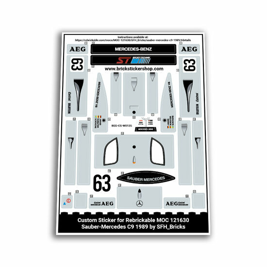 Custom Sticker - Sauber-Mercedes C9 1989 by SHF_Bricks