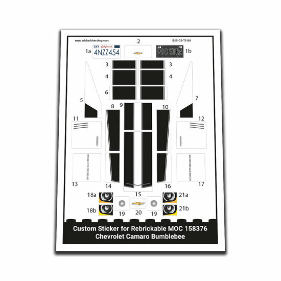Custom Sticker - Chevrolet Camaro SS Bumblebee by SFH_Bricks