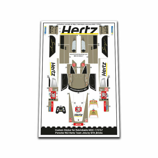 Custom Sticker - Porsche 963 Hertz Team Jota by SFH_Bricks