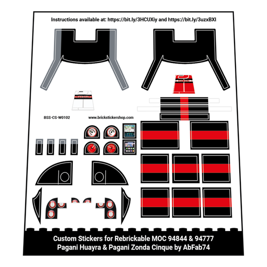 Custom Sticker - Pagani Huayra &amp; Pagani Zonda Cinque by AbFab74