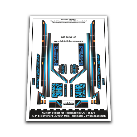 Custom Sticker - 1984 Freightliner FLA 9664 from Terminator 2 by besbasdesign