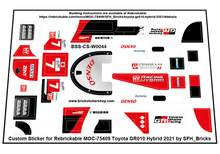 Custom Sticker - Toyota GR010 door SFH_Bricks