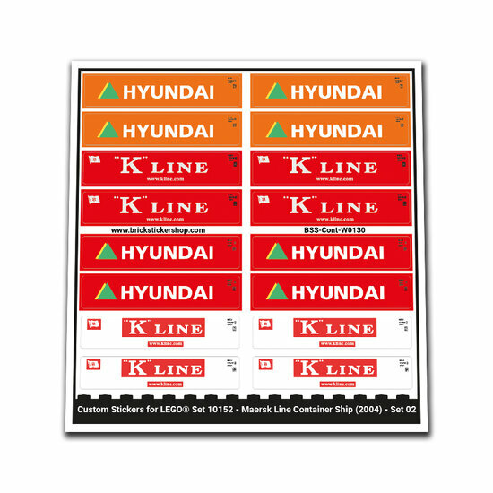 Custom Sticker - Container Sheet 02 for Maersk Container Schip