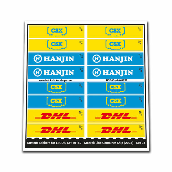 Custom Sticker - Container Sheet 04 for Maersk Container Schip