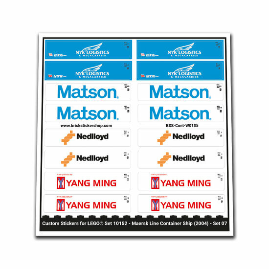 Custom Sticker - Container Sheet 07 for Maersk Container Ship