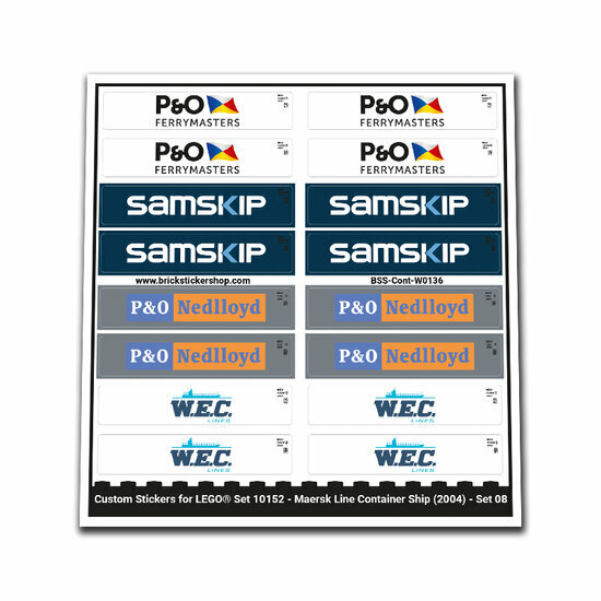 Custom Sticker - Container Sheet 08 for Maersk Container Ship