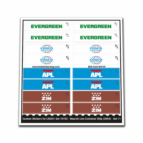 Custom Sticker - Container Sheet 11 for Maersk Container Ship