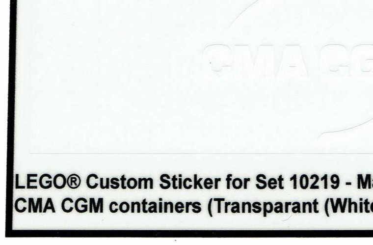 Custom Sticker - Container CMA-CGM (New Logo, White Letters))