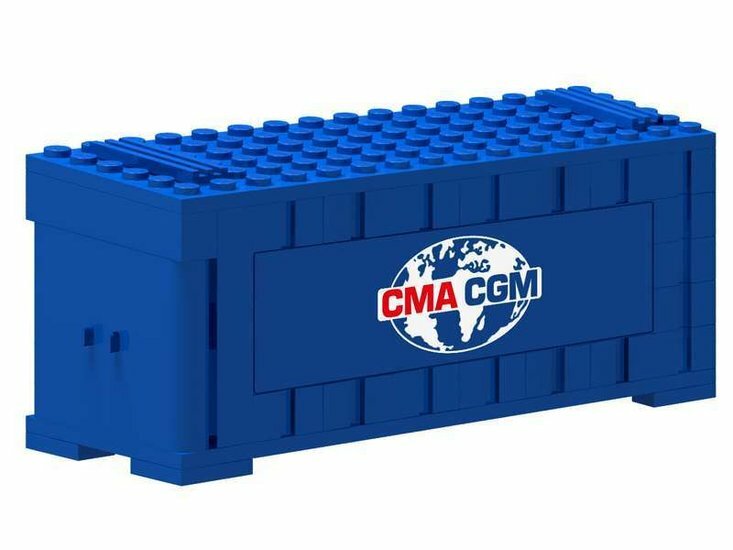 Custom Sticker - Container CMA-CGM (Old Logo)