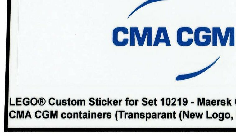 Custom Sticker - Container CMA-CGM (New Logo, Blue Letters)