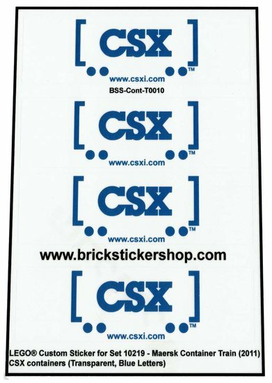 Custom Sticker - Container CSX (Blue Letters)