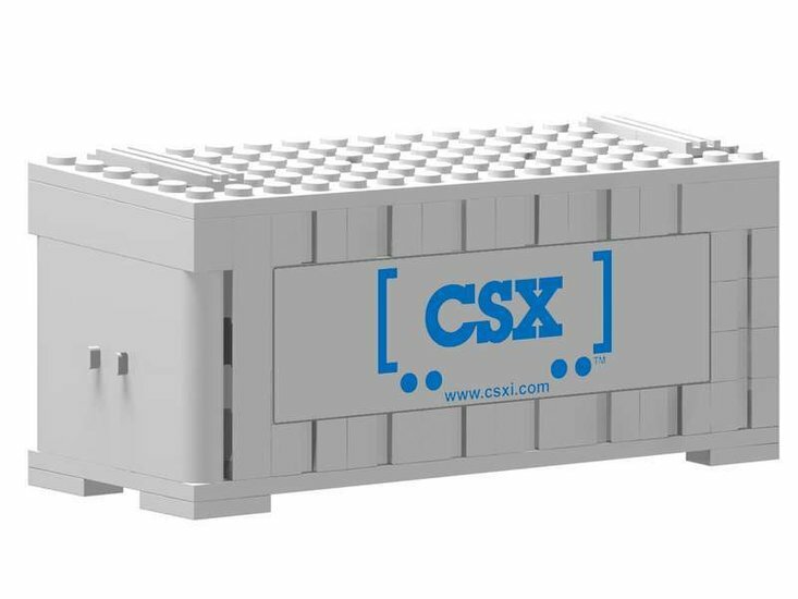 Custom Sticker - Container CSX (Blue Letters)