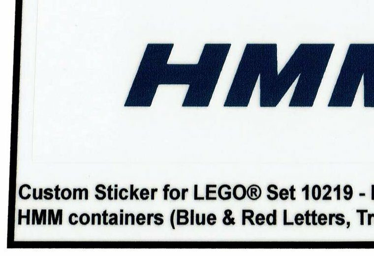 Custom Sticker - Container HMM (Blue &amp; Red Letters)