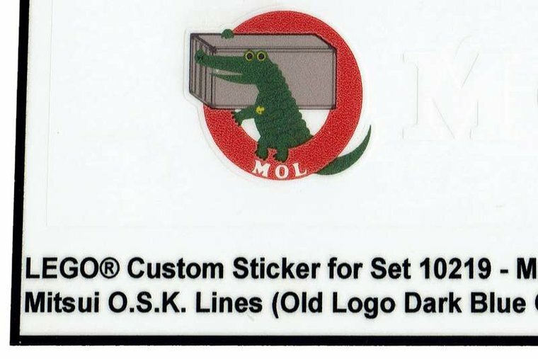 Custom Sticker - Container Mitsui O.S.K. Lines (Old Logo Dark Blue Container)