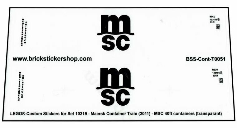 Custom Sticker - Container MSC 40ft