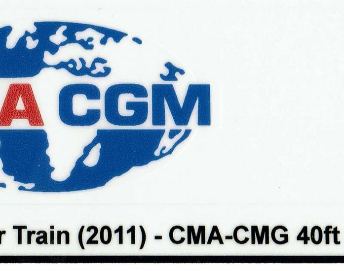 Custom Sticker - Container CMA-CGM 40ft (Old Logo)