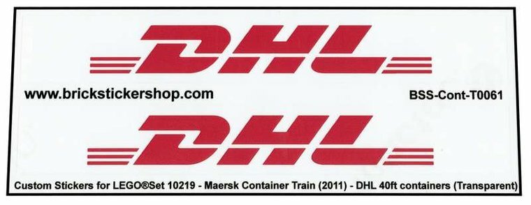 Custom Sticker - Container DHL 40ft