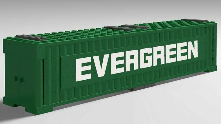 Custom Sticker - Container EVERGREEN 40ft