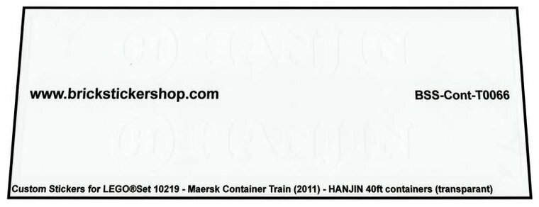 Custom Sticker - Container HANJIN 40ft