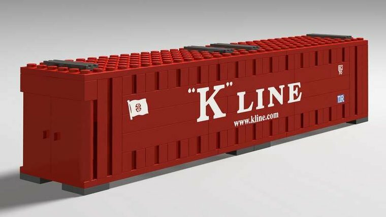 Custom Sticker - Container K-LINE 40ft (Red Container)