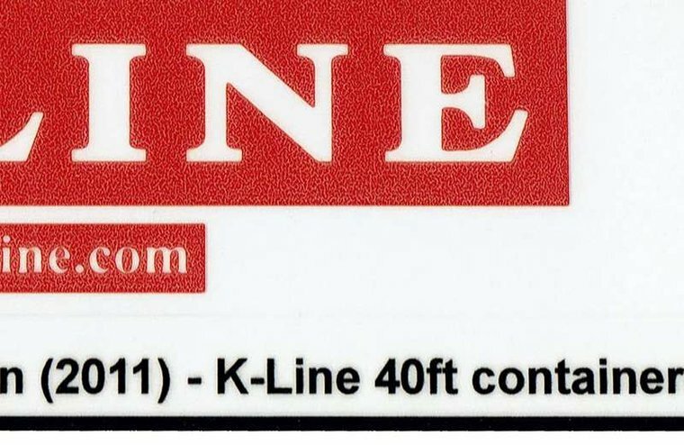 Custom Sticker - Container K-LINE 40ft (White Container)