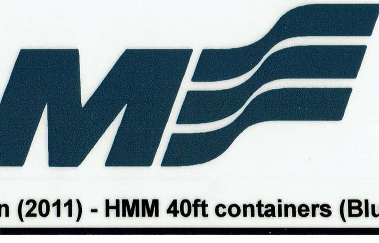 Custom Sticker - Container HMM 40ft (Blue Letters)