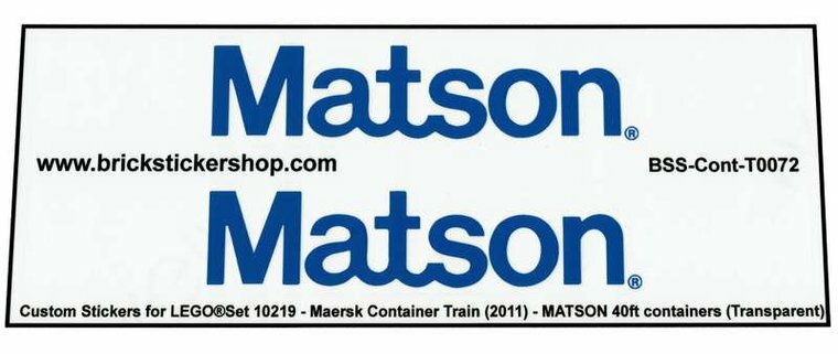 Custom Sticker - Container MATSON 40ft