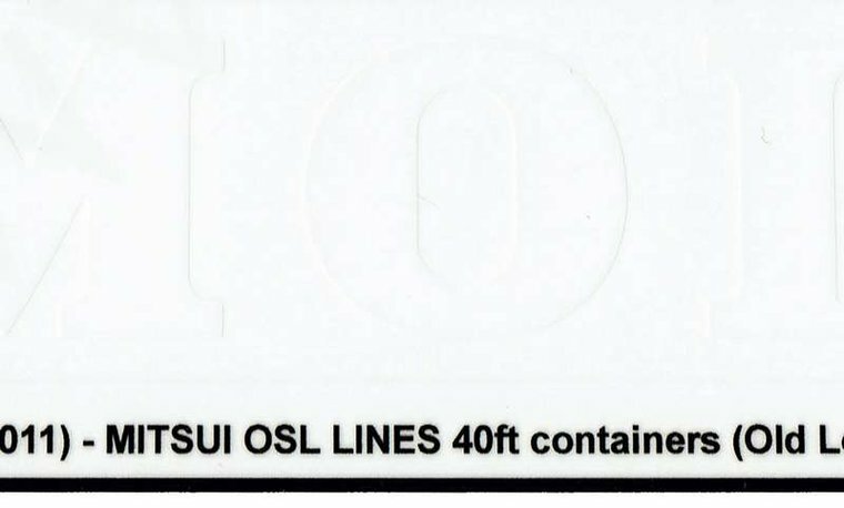 Custom Sticker - Container MITSUI OSL LINES 40ft (Old Logo Dark Blue Container)